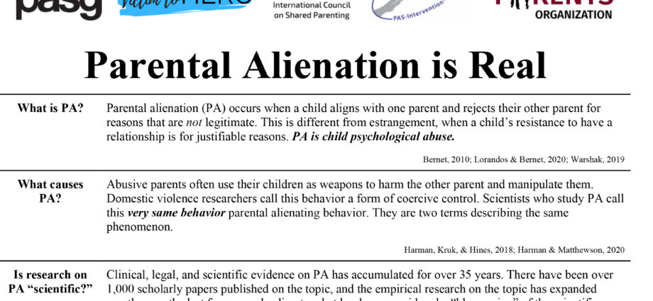 Parental Alienation Is Real Info Sheet – VictimToHero.com